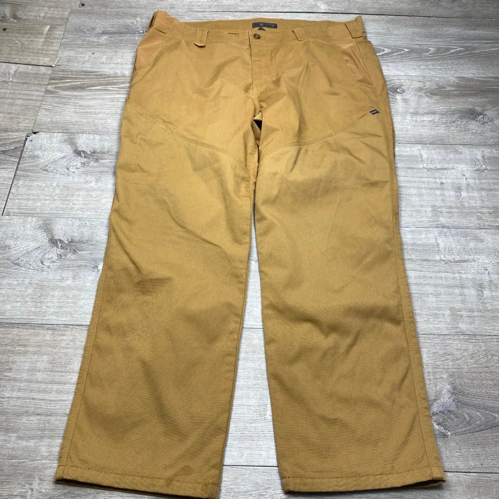 5.11 Tactical Mens‎ Stonecutter Pants 44x32 Poly Cotton Canvas Brown Workwear